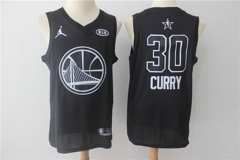 Men Golden State Warriors #30 Curry Black 2108 All Stars NBA Jerseys->golden state warriors->NBA Jersey